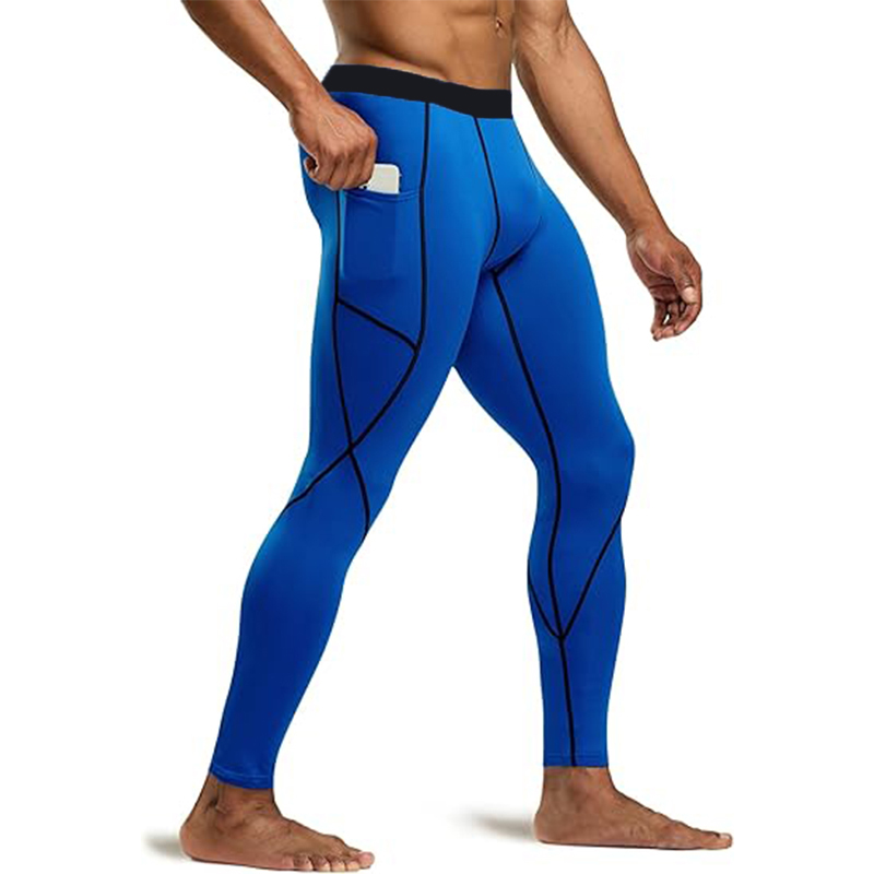 Crossfit Victory - Męskie legginsy do biegania szybkoschnące rajstopy
