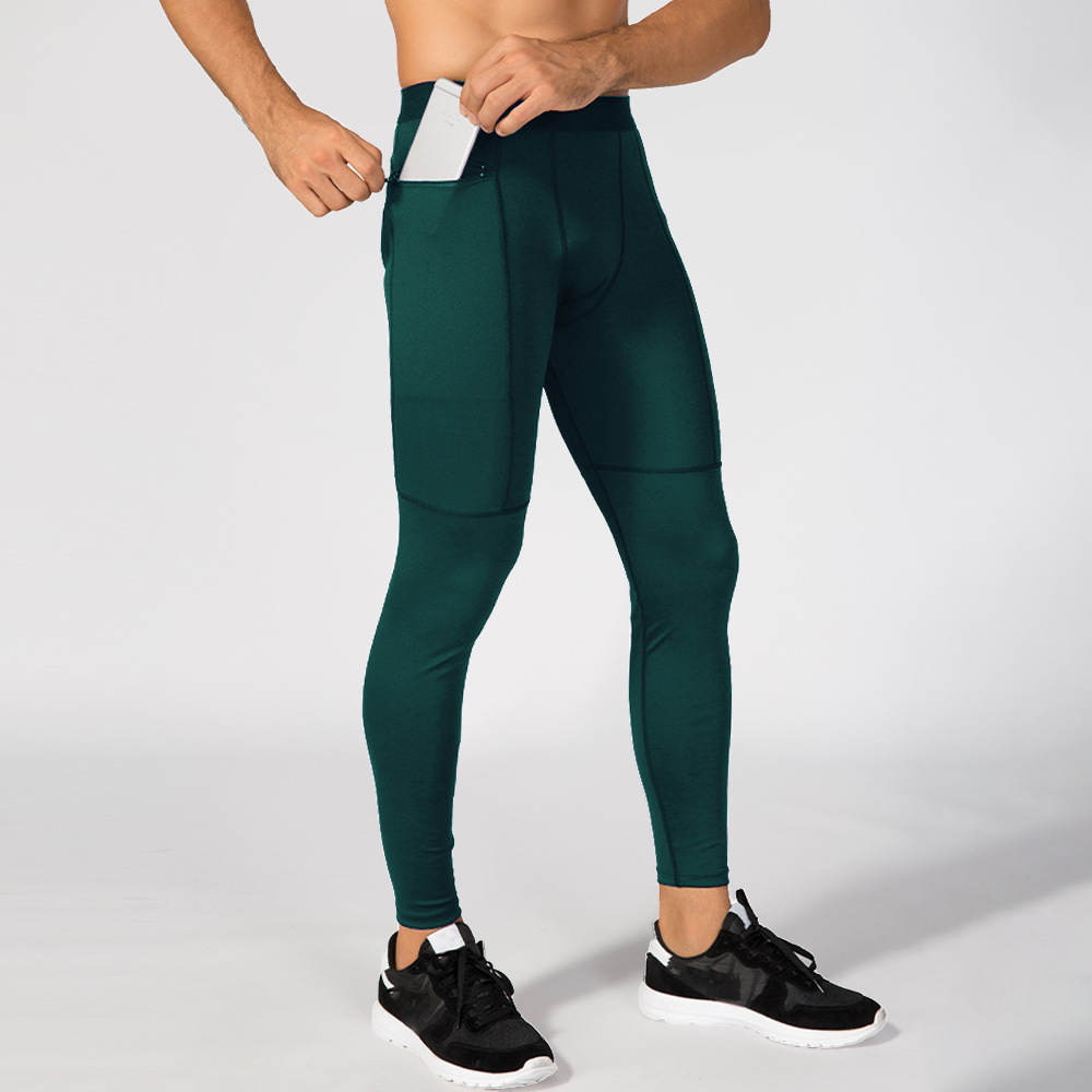Crossfit Victory - Męskie legginsy kompresyjne do biegania, spodnie